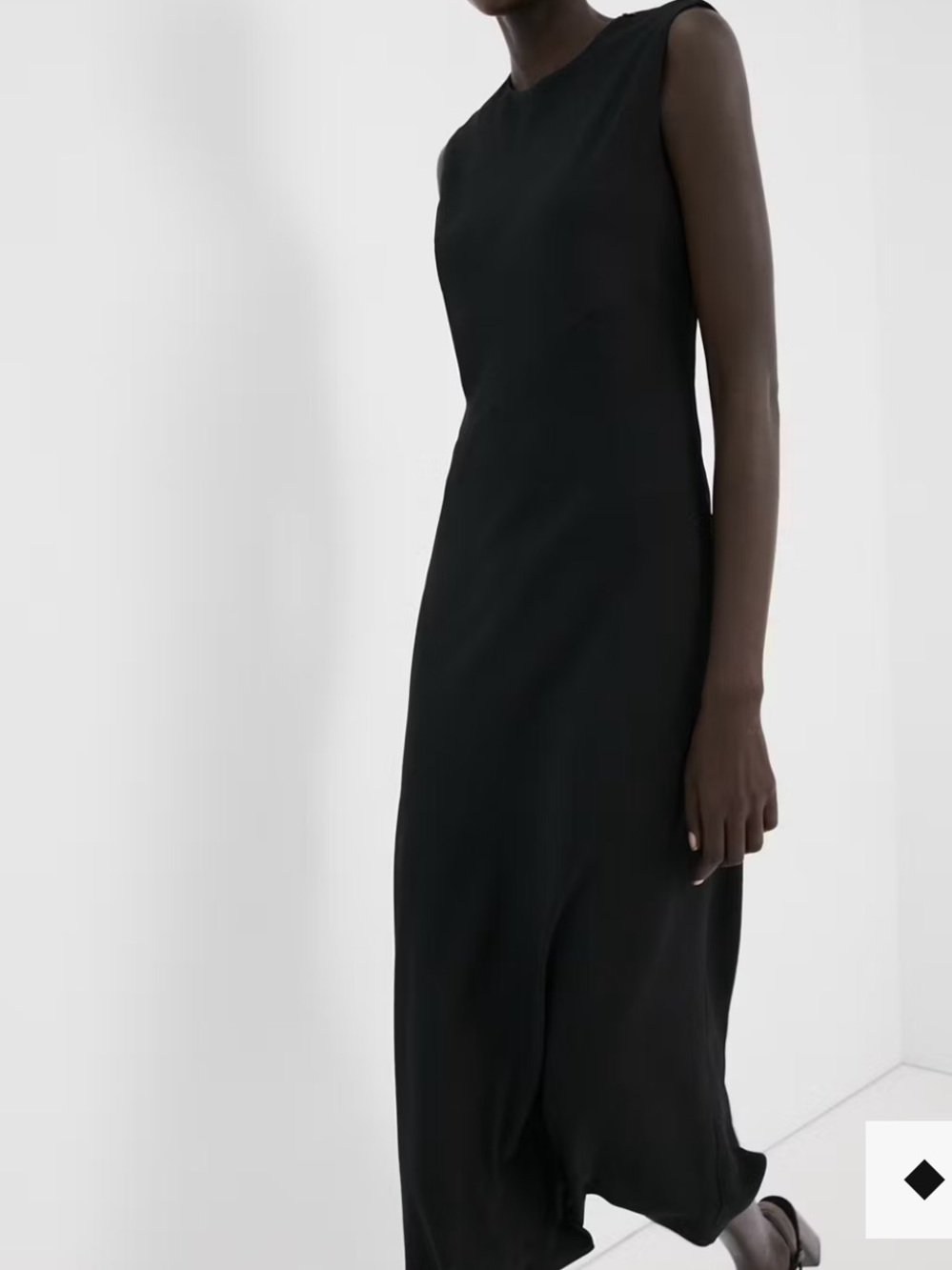 Mango Black Sleeveless Maxi Dress MIDI-DRESS WITH OPEN BACK 5837 - Picture 6 of 6